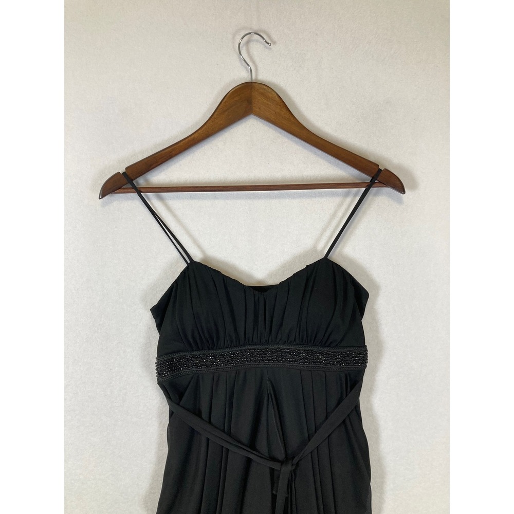 Cocktail Sweet Storm Women M Black Beaded Empire Waist Chiffon Dress 26579 - Picture 4 of 9